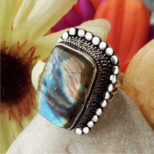 FIERY LABRADORITE RING